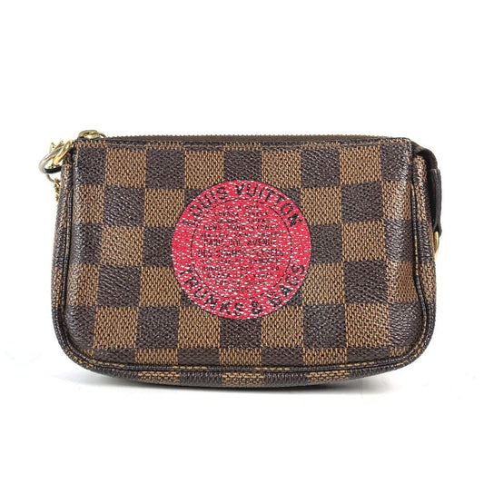 LOUIS VUITTON Handbag N58011 Damier canvas Brown Damier T&B Mini Pochette Accessories Women Used Authentic