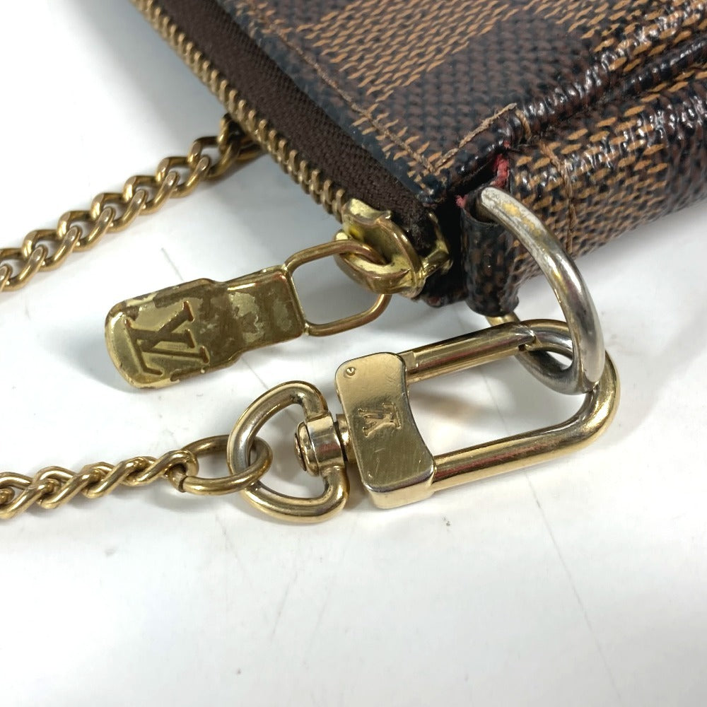 LOUIS VUITTON Handbag N58011 Damier canvas Brown Damier T&B Mini Pochette Accessories Women Used Authentic