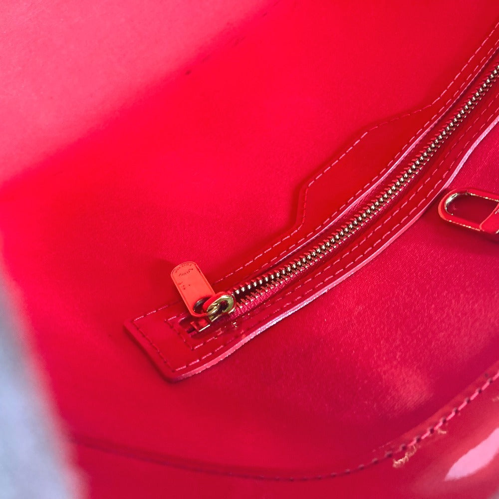 LOUIS VUITTON Shoulder Bag M91727 Monogram Vernis Red Monogram Vernis Avalon MM Women Used Authentic