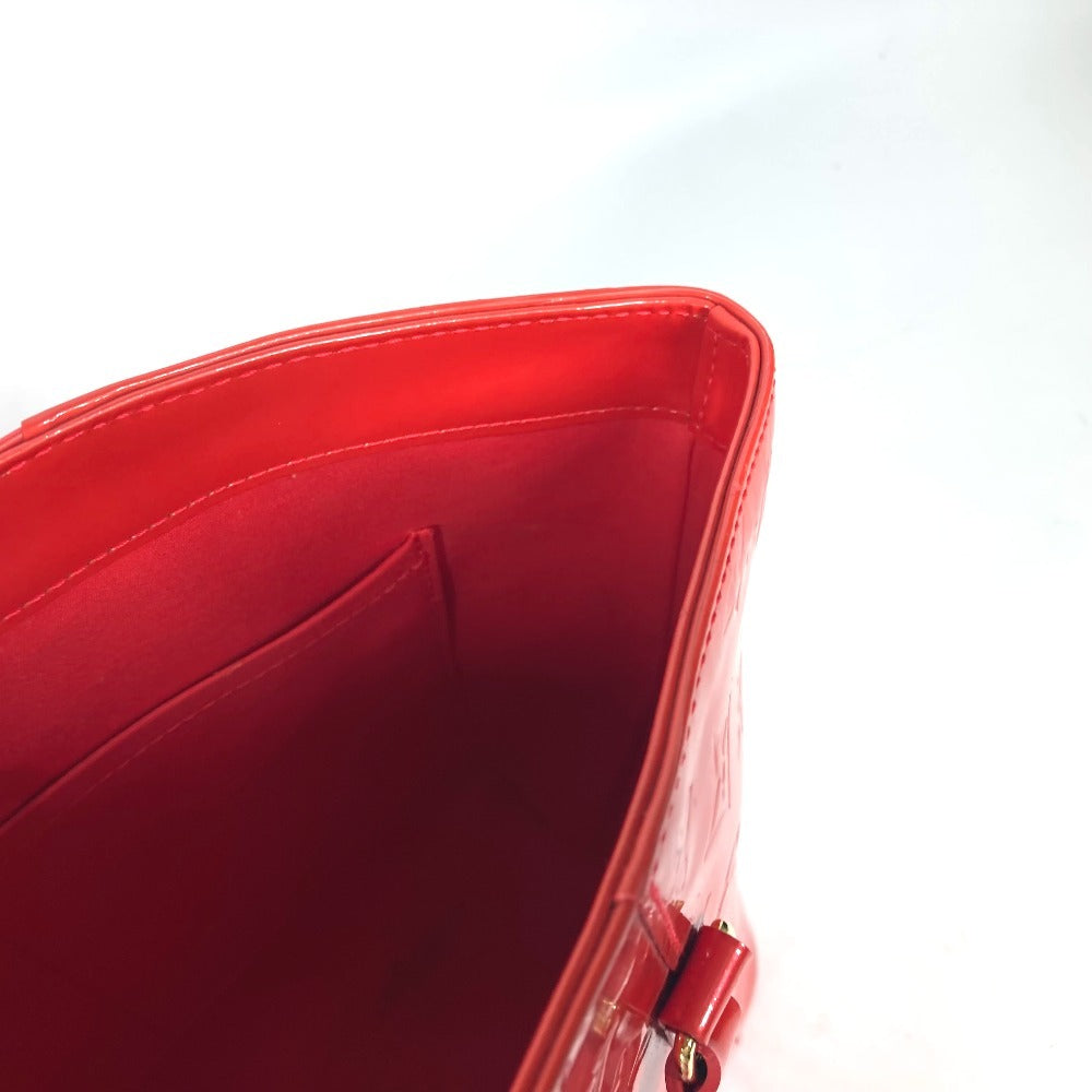 LOUIS VUITTON Shoulder Bag M91727 Monogram Vernis Red Monogram Vernis Avalon MM Women Used Authentic