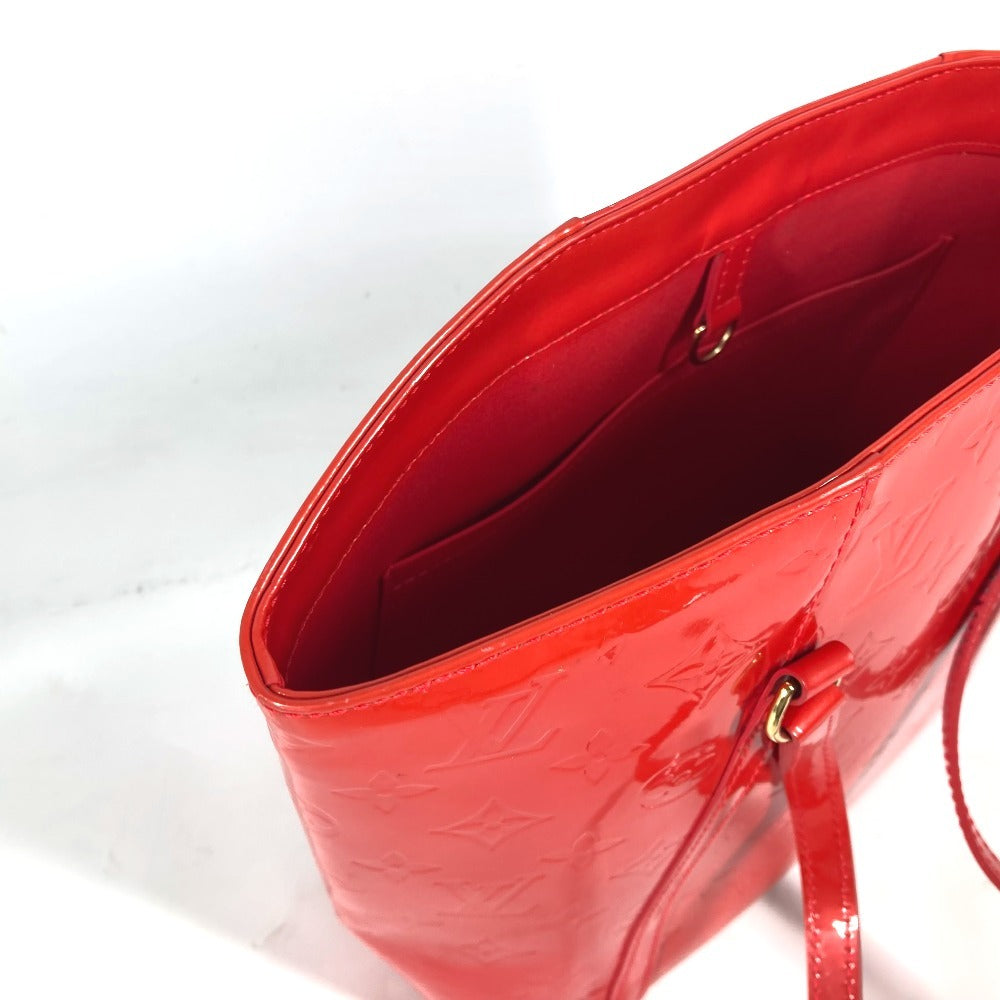 LOUIS VUITTON Shoulder Bag M91727 Monogram Vernis Red Monogram Vernis Avalon MM Women Used Authentic