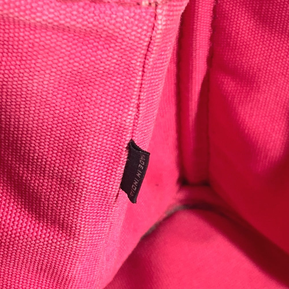 PRADA Tote Bag canvas pink Canapa logo Women Used Authentic