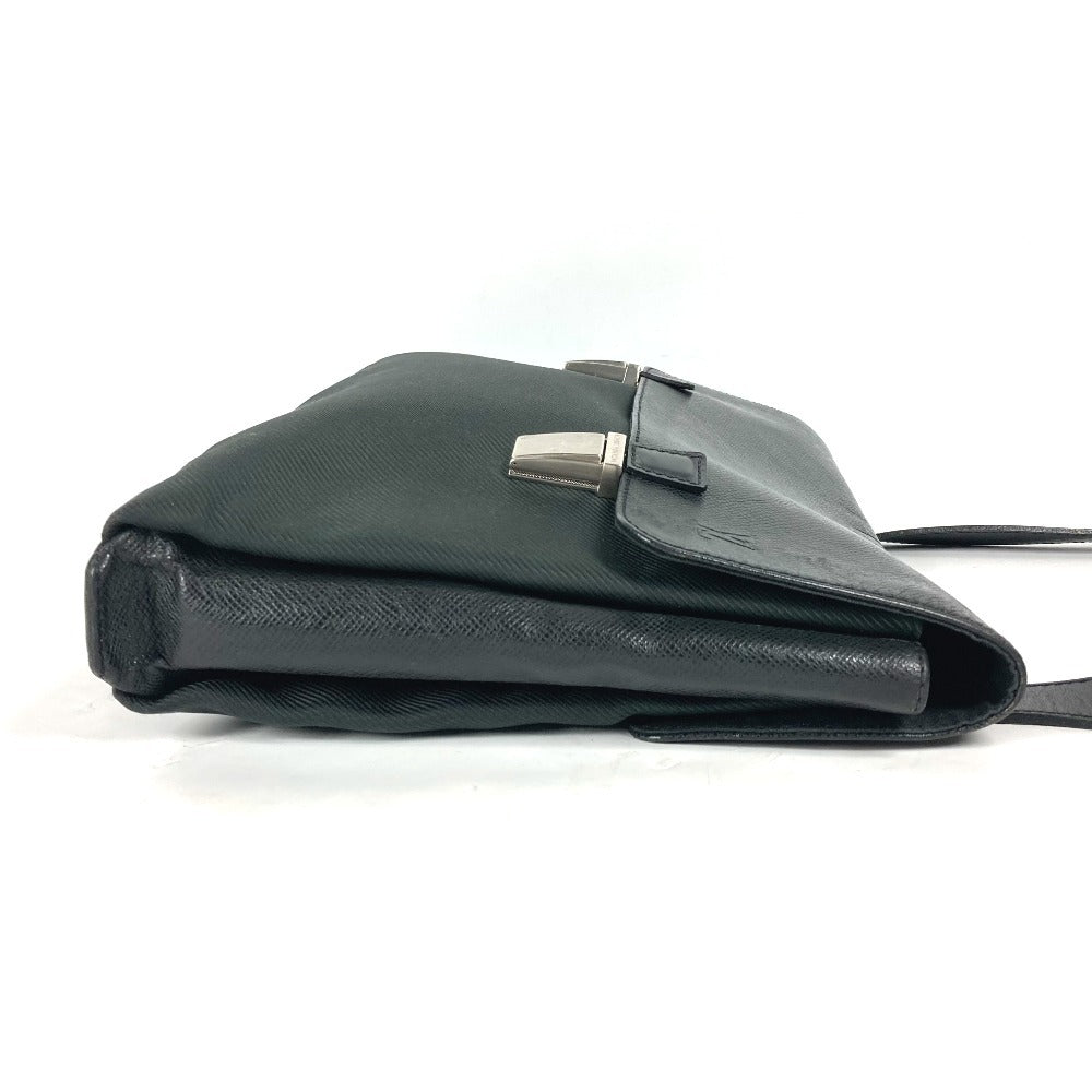 LOUIS VUITTON Shoulder Bag M30882 Nylon, Taiga Leather green Taiga Saratov GM Women Used Authentic