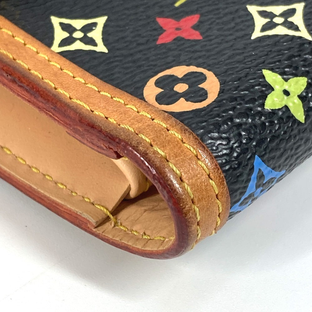 LOUIS VUITTON Long Wallet Purse M92658 Monogram multicolor canvas black Monogram multicolor Porte Tresor International unisex(Unisex) Used Authentic