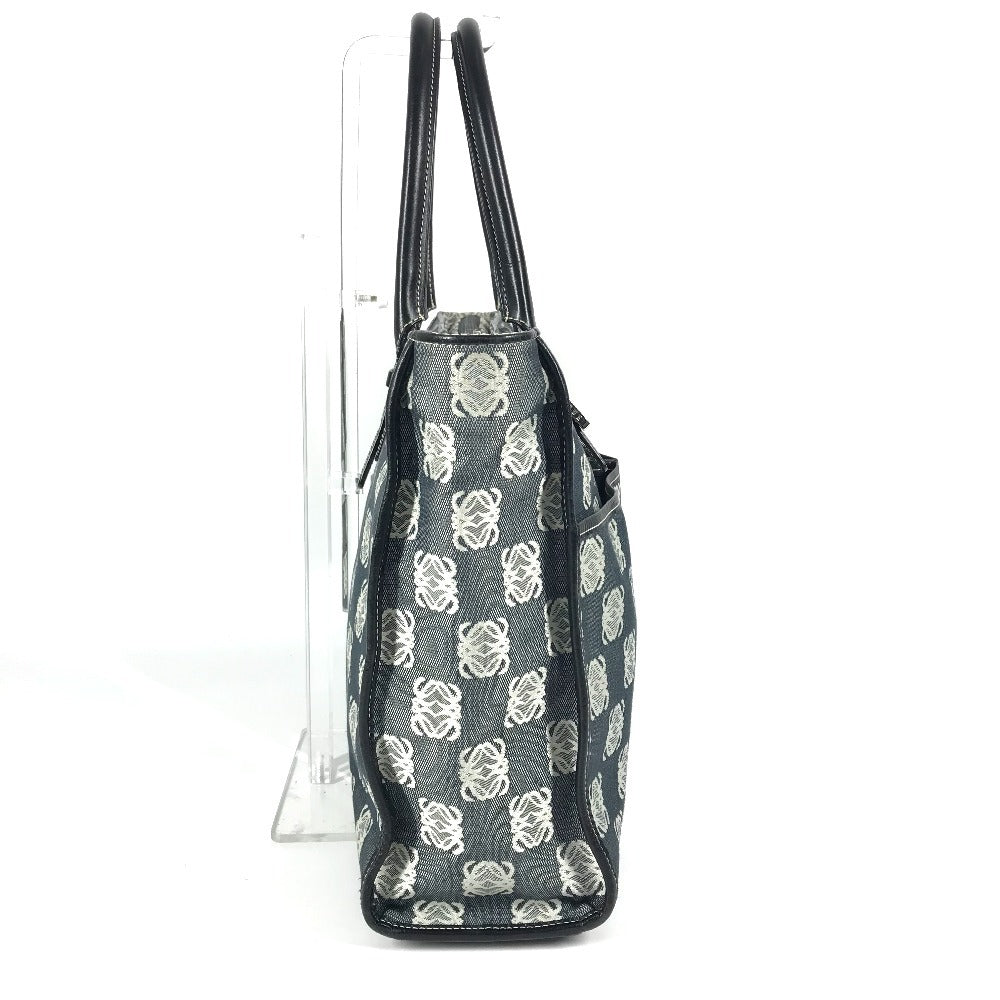 LOEWE Business bag Leather / canvas Gray type Anagram logo
