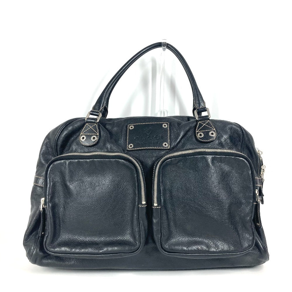 GUCCI Boston Duffel bag 201847 leather black hysteria logo unisex(Unisex) Used Authentic
