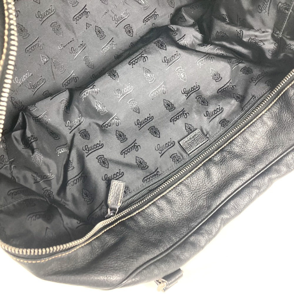 GUCCI Boston Duffel bag 201847 leather black hysteria logo unisex(Unisex) Used Authentic