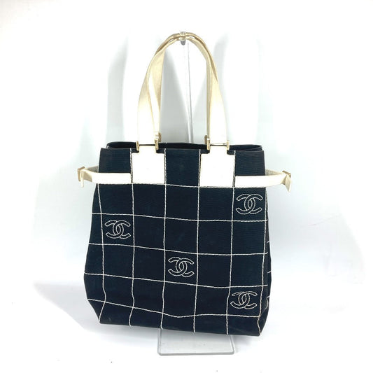 CHANEL Shoulder Bag canvas black CC COCO Mark Women Used Authentic