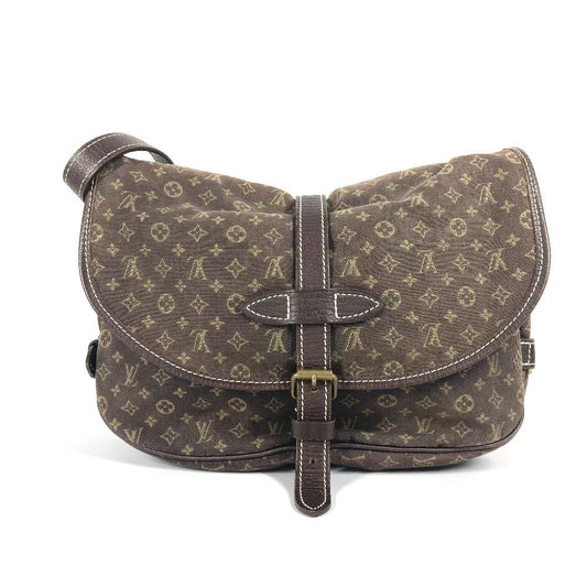 LOUIS VUITTON Shoulder Bag M95227 Monogram Mini-LinCanvas Brown Monogram mini run Saumur 30