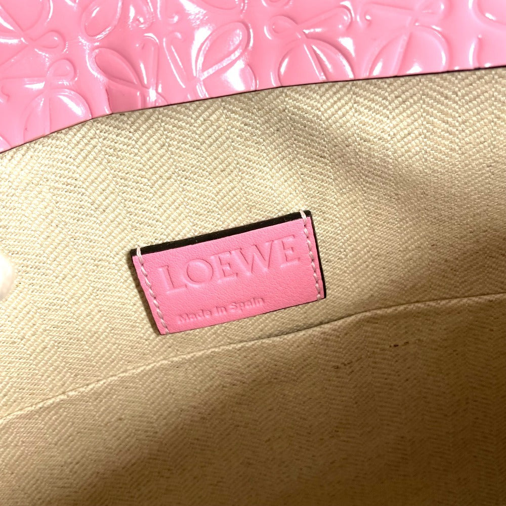 LOEWE Clutch bag leather pink T pouch anagram logo