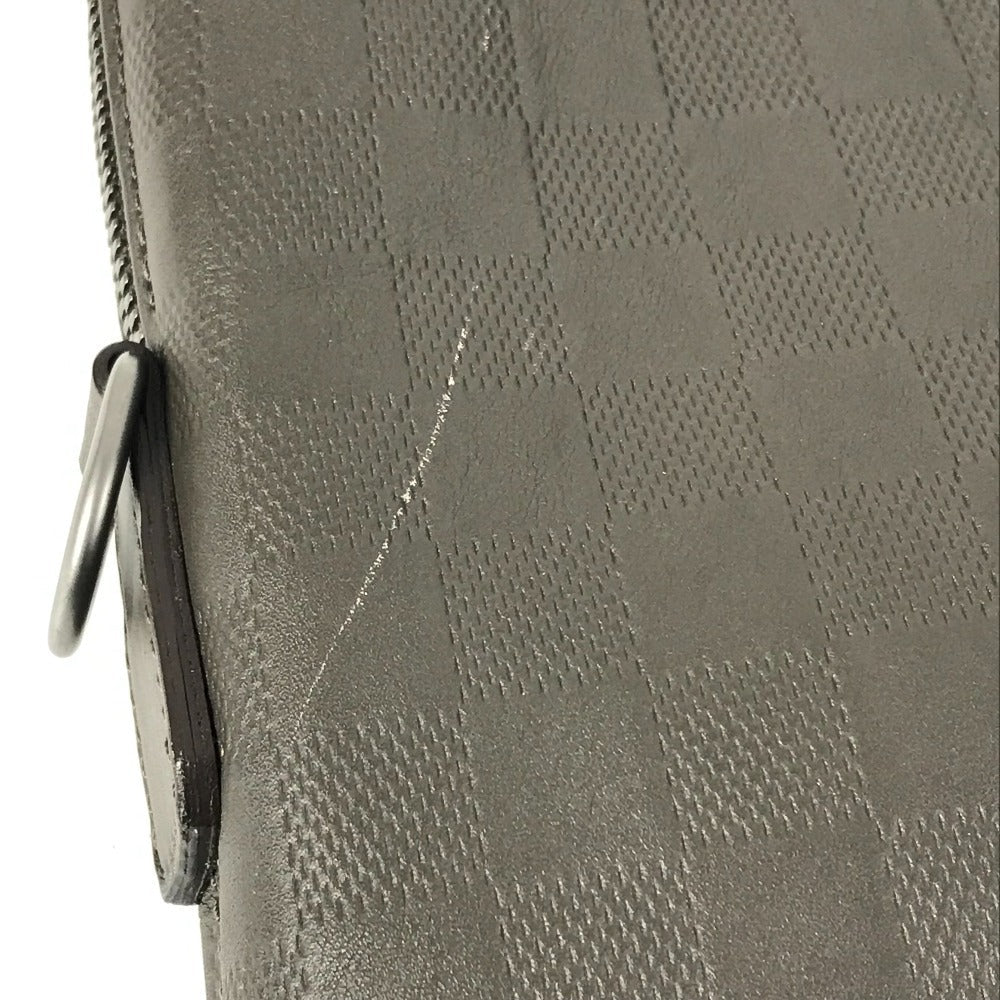 LOUIS VUITTON Business bag N41327 Damier Anfini Leather gray Damier Anfini Porto de Cumanjour PDJ