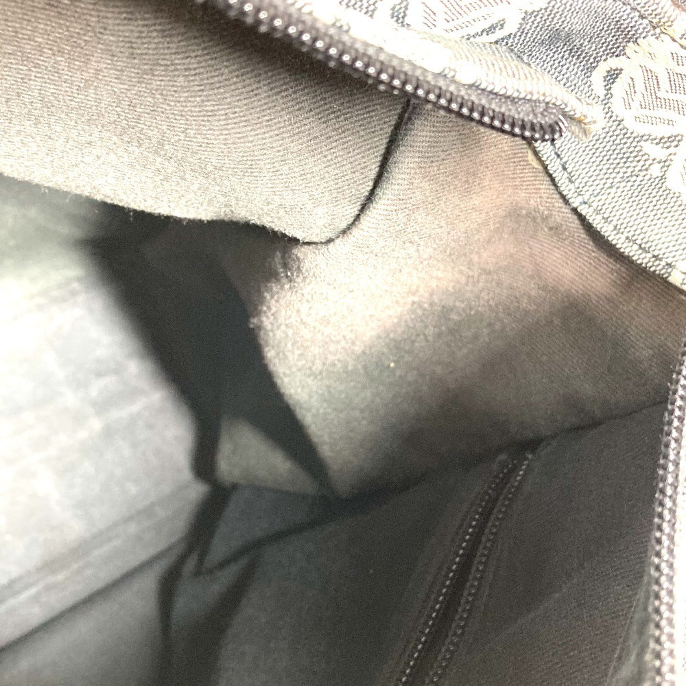 LOEWE Business bag Leather / canvas black Anagram total logo