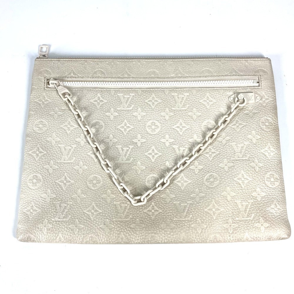LOUIS VUITTON Clutch bag M67462 Taurillon Clemence Leather white Taurillon Clemence Monogram Pochette A4