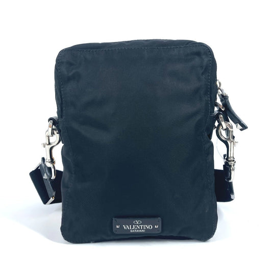 VALENTINO Shoulder Bag Nylon black logo studs