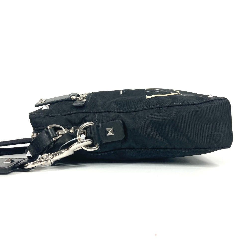 VALENTINO Shoulder Bag Nylon black logo studs