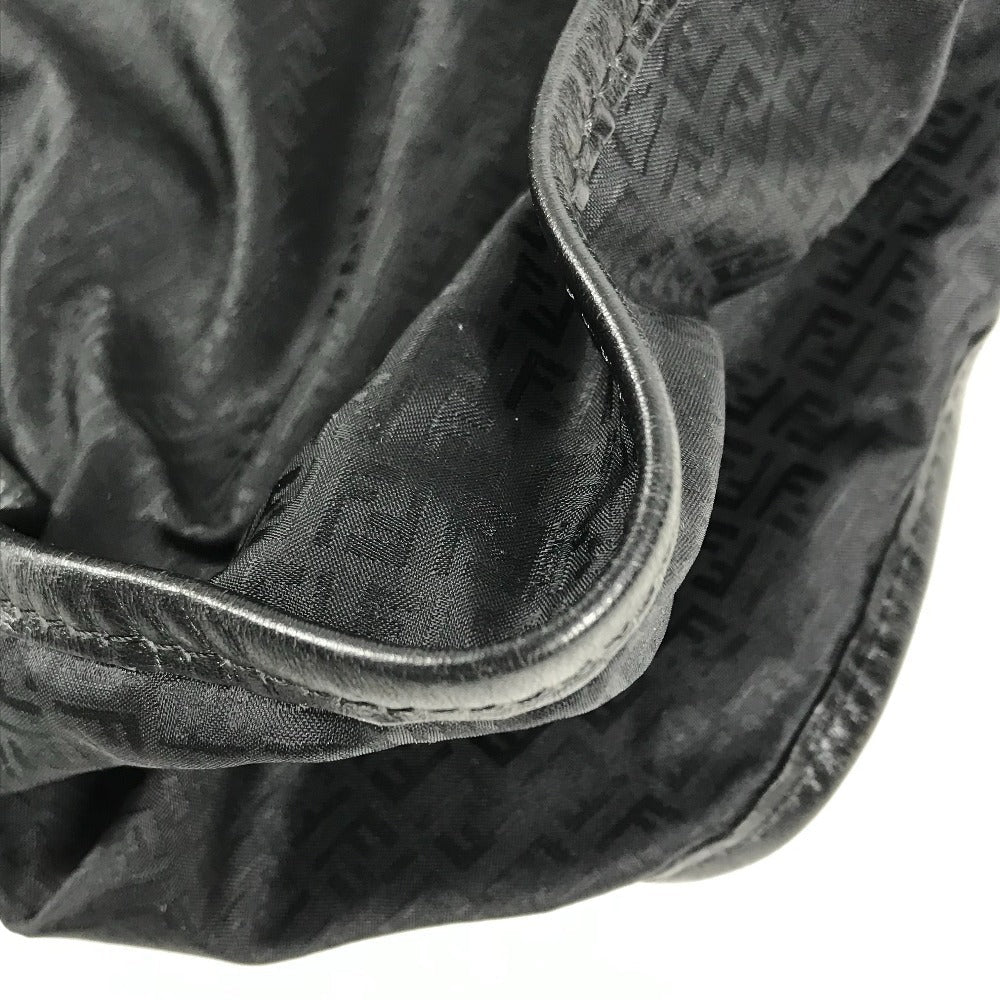 FENDI Shoulder Bag 7VA148 Leather / nylon black Zucca logo