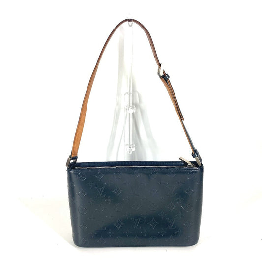 LOUIS VUITTON Shoulder Bag M55125 Monogram mat leather blue Monogram mat Alston