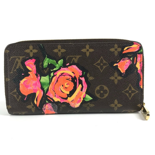 LOUIS VUITTON Long Wallet Purse M93759 Monogram canvas pink Monogram Rose Stephen Sprouse Zippy wallet