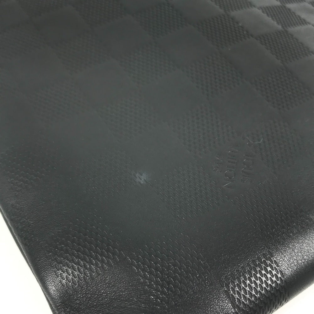 LOUIS VUITTON Clutch bag N60502 Damier Infini Leather , Damier Graphite Canvas black Damier Infinie Graphite Pochette To Go
