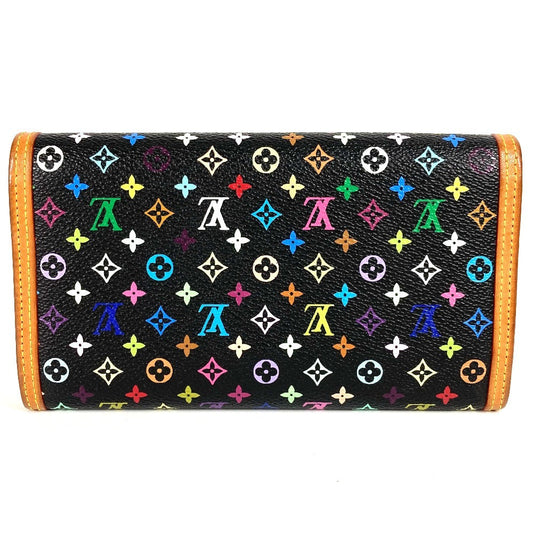 LOUIS VUITTON Long Wallet Purse M92658 Monogram multicolor canvas black Monogram multicolor Porte Tresor International