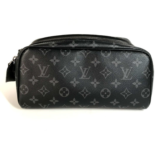 LOUIS VUITTON business bag M46354 leather black Monogram Eclipse Dop kit