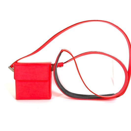 LOUIS VUITTON Shoulder Bag M92160 damier glacé leather Red type Damie Grasset Marty