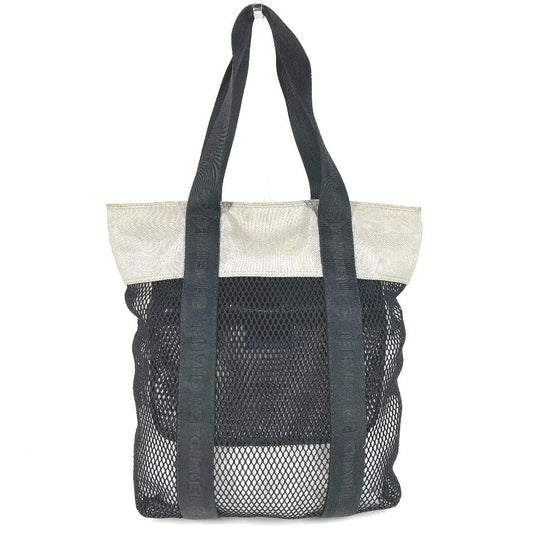 CHANEL Shoulder Bag Nylon black Sports CC COCO Mark logo mesh