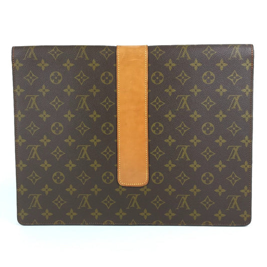 LOUIS VUITTON Clutch bag Monogram canvas Brown Monogram Posh Diplomat Homme