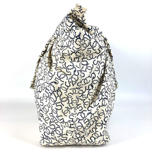 CHANEL Handbag canvas white Arabesque