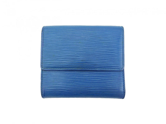 LOUIS VUITTON Bifold Wallet M63485 blue Porte Monnaie Billets Cartes Credit