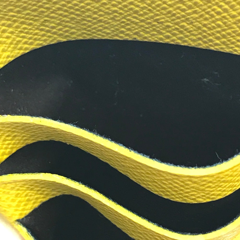 LOUIS VUITTON Long Wallet Purse M42087 Taiga Leather yellow Taiga Portefeuille Blaza mens Used Authentic