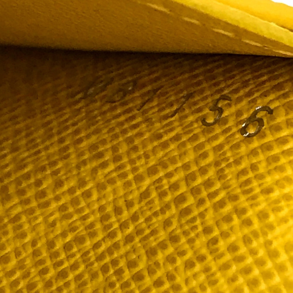 LOUIS VUITTON Long Wallet Purse M42087 Taiga Leather yellow Taiga Portefeuille Blaza mens Used Authentic