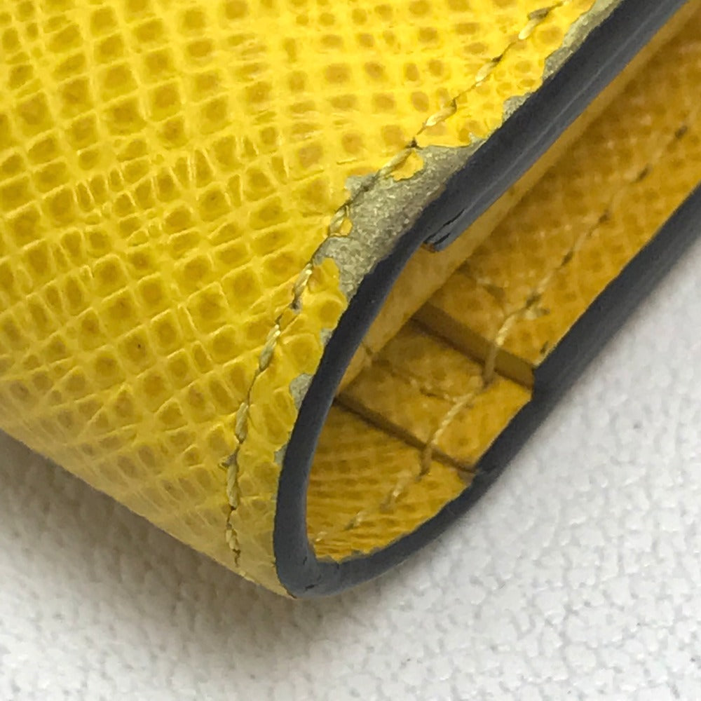 LOUIS VUITTON Long Wallet Purse M42087 Taiga Leather yellow Taiga Portefeuille Blaza mens Used Authentic