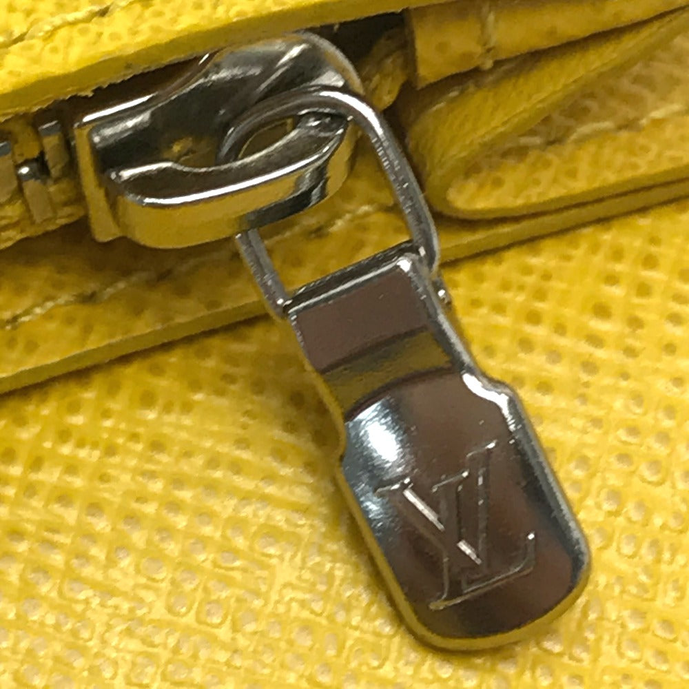 LOUIS VUITTON Long Wallet Purse M42087 Taiga Leather yellow Taiga Portefeuille Blaza mens Used Authentic