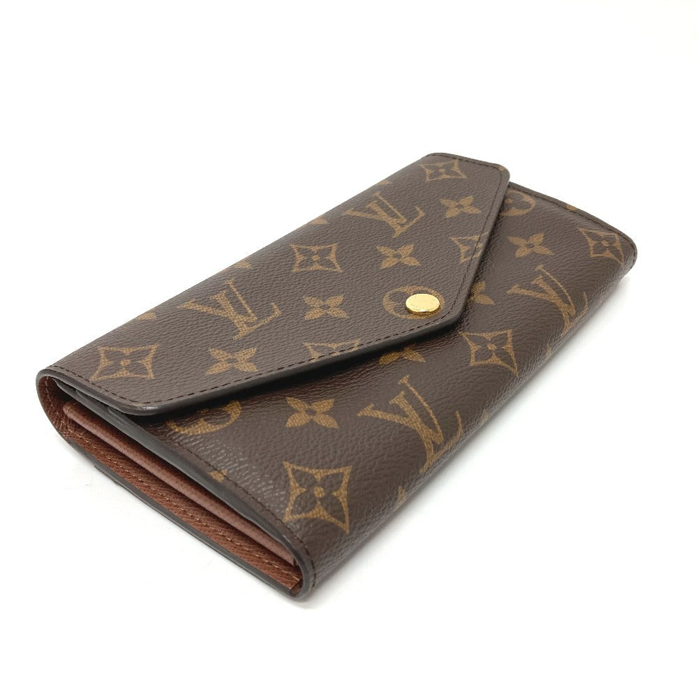 LOUIS VUITTON Long Wallet Purse M62236 Monogram canvas Brown Monogram Portefeuille Sarah Women Used Authentic