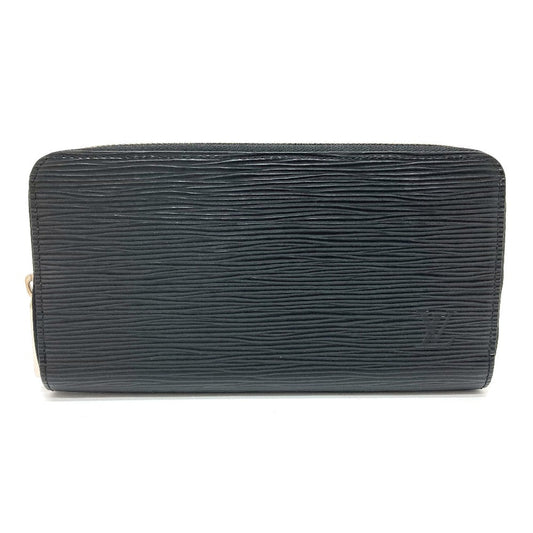 LOUIS VUITTON Long Wallet Purse M64838 Epi Leather black Epi Zippy wallet mens(Unisex) Used Authentic