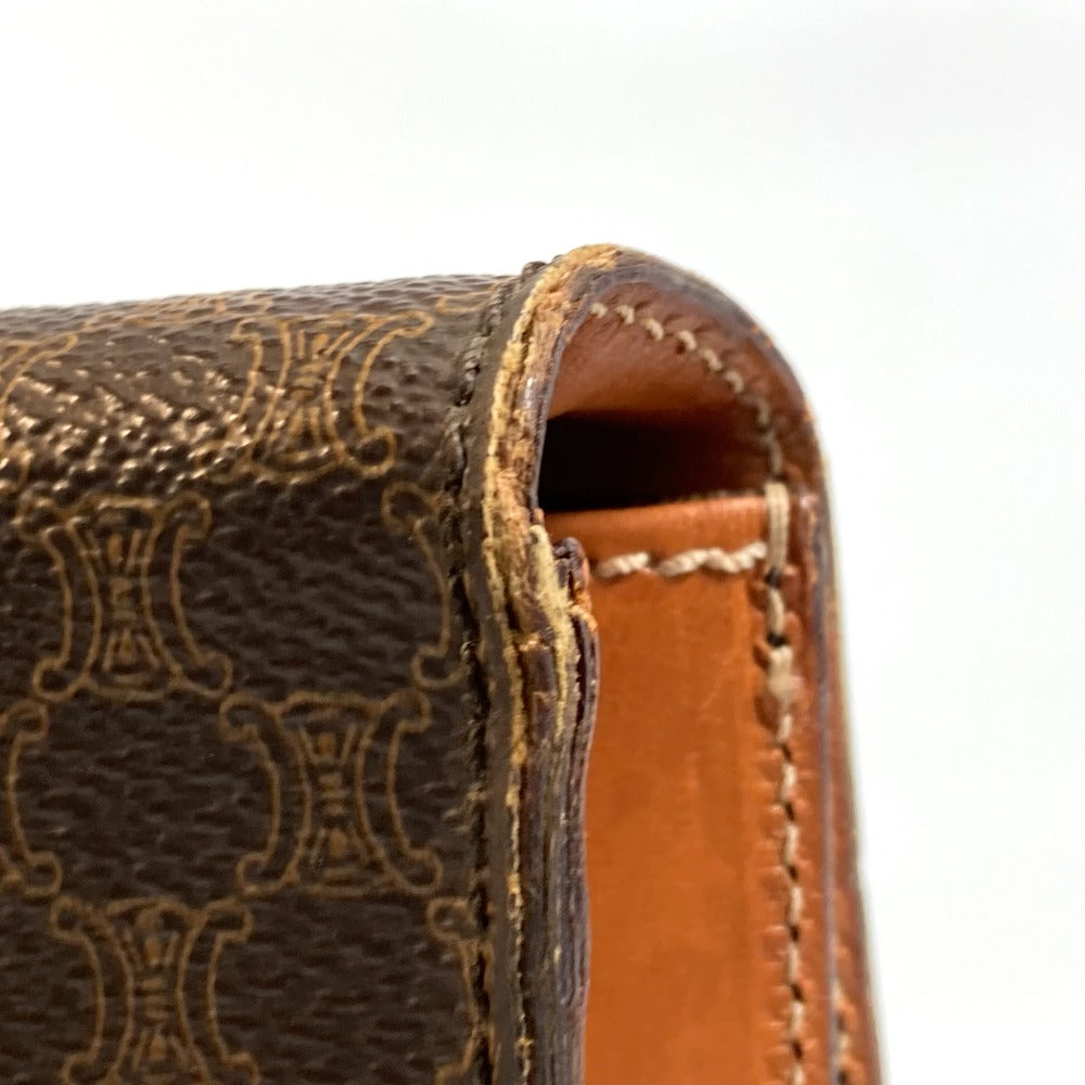 CELINE Business bag PVC / Leather Brown Macadam vintage unisex(Unisex) Used Authentic