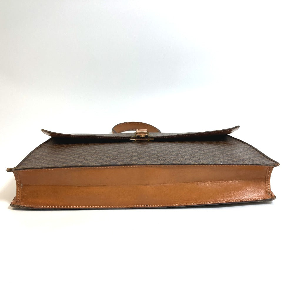CELINE Business bag PVC / Leather Brown Macadam vintage unisex(Unisex) Used Authentic