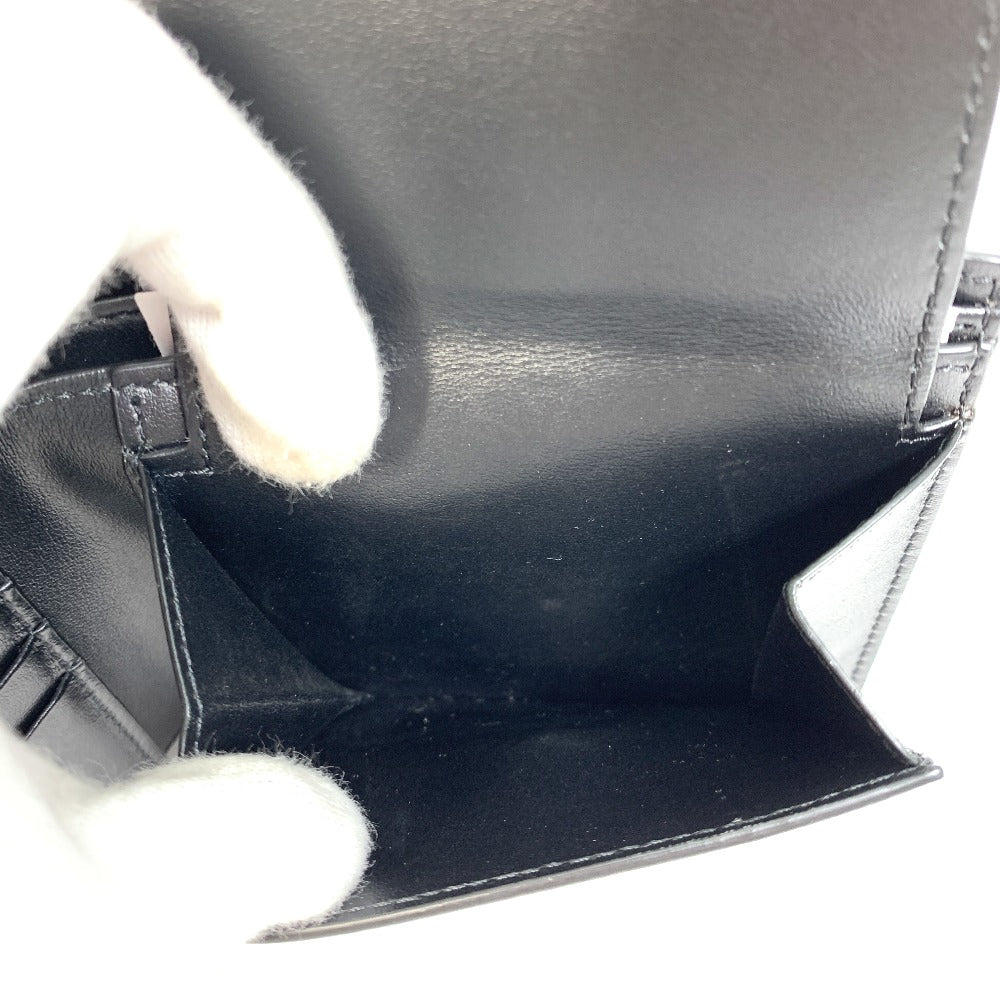 CELINE Folded wallet 10C873DME leather black logo Bi-fold wallet Women(Unisex) Used Authentic