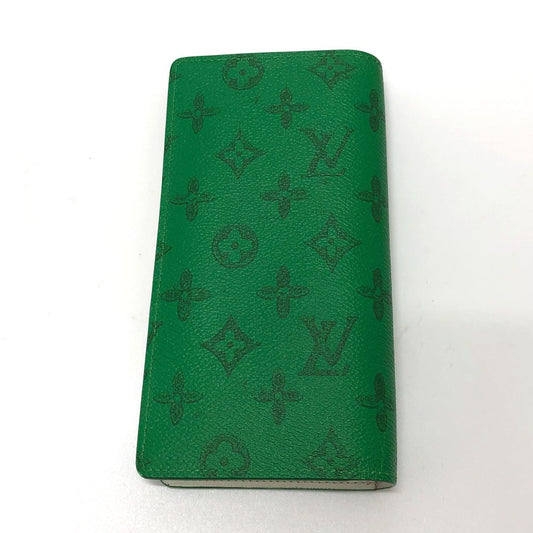 LOUIS VUITTON Long Wallet Purse M80801 Monogram canvas green Monogram Everyday LV Portefeuille Blaza mens Used Authentic