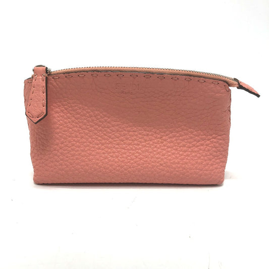 FENDI Pouch 8N0114 leather pink Celeria Women Used Authentic