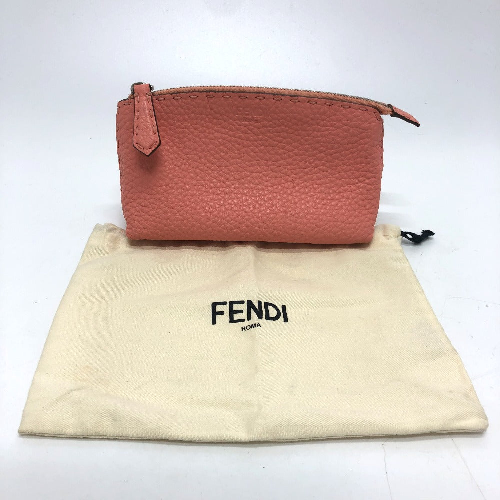 FENDI Pouch 8N0114 leather pink Celeria Women Used Authentic