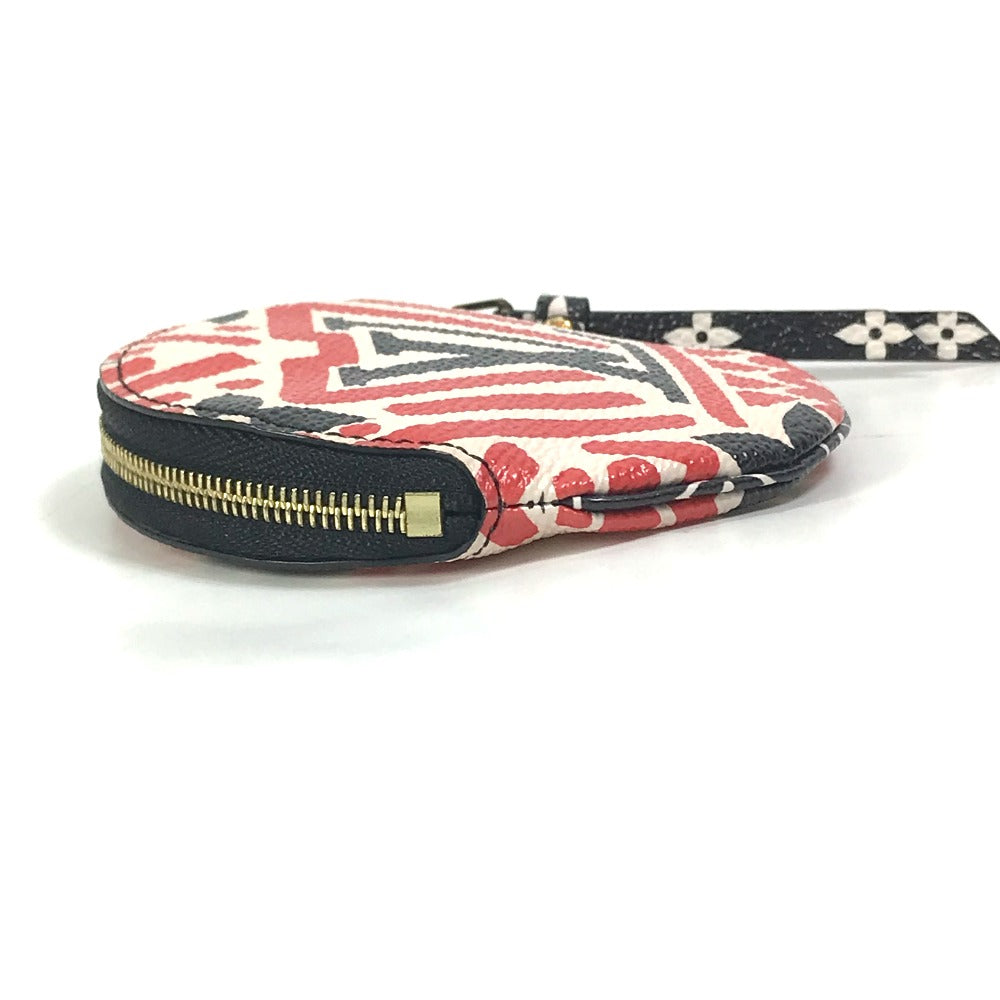 LOUIS VUITTON Coin case M69505 Monogram canvas Red x white x black LV Clafoutis Portonet Ron Women Used Authentic