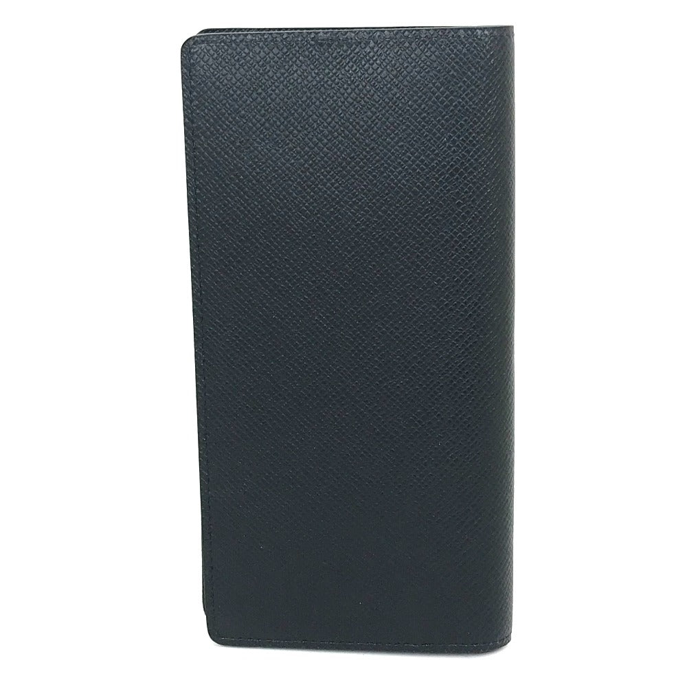 LOUIS VUITTON Long Wallet Purse M30502 Taiga Leather Dark Navy type Taiga Portefeuille Braza mens Used Authentic