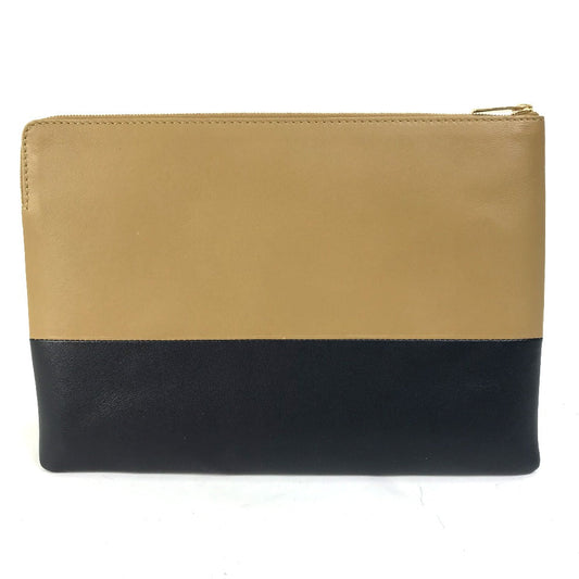 CELINE Clutch bag 100093HTM leather Brown Two-tone By color Women Used Authentic