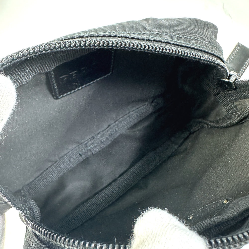 PRADA Pouch NM340X Nylon black Triangle logo plate Women Used Authentic