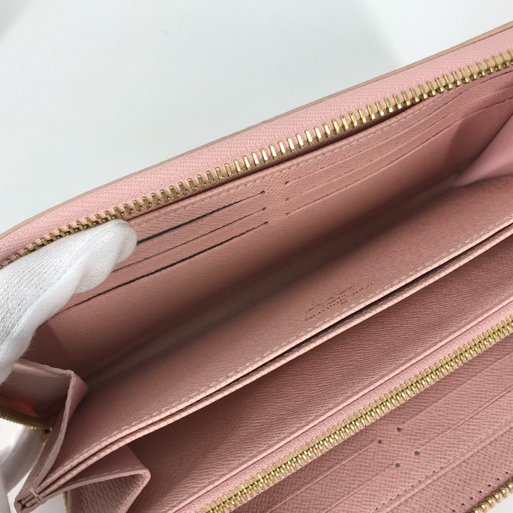 LOUIS VUITTON Long Wallet Purse N63503 Damier Azur Canvas white Damier Azur Zippy wallet Women Used Authentic