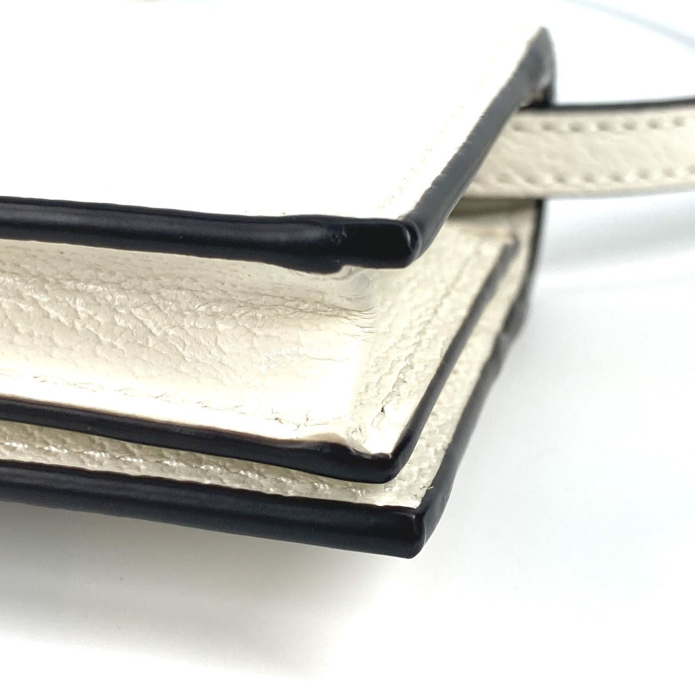 GUCCI Folded wallet 702248 leather white adidas adidas collaboration Horsebit mens Used Authentic