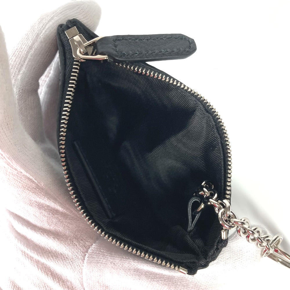 GUCCI Coin case 544476 leather black With key ring Micro Gucci Shima GG mens Used Authentic
