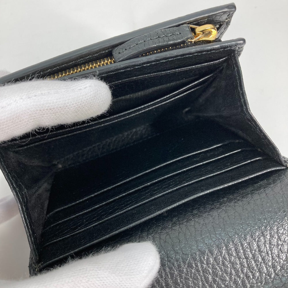 GUCCI Folded wallet 598587 Leather PVC beige GG Supreme GG Marmont Women Used Authentic